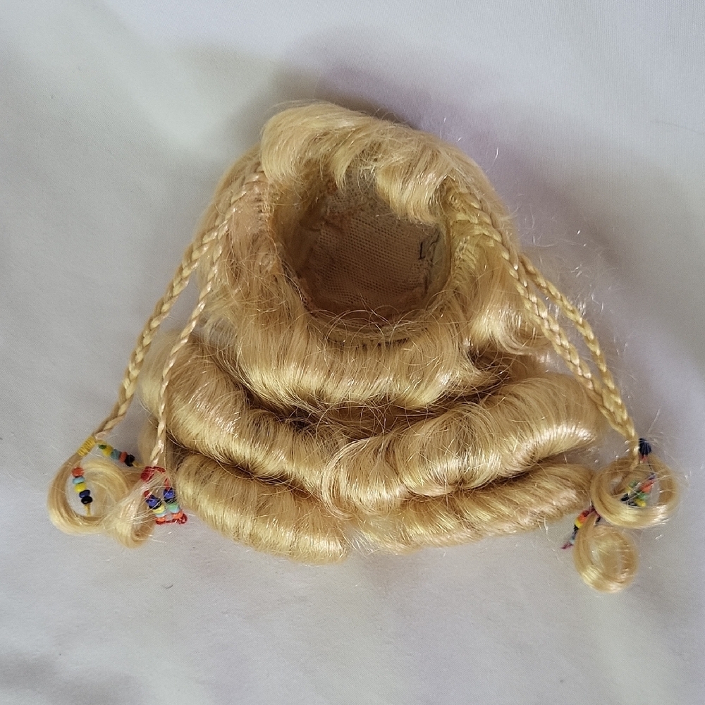 Effanbee Sammy Doll Wig Blonde Hair For 8-9" Doll Like New Vtg